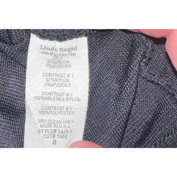 Enfocus woman dress sheath career textured chevron pattern V neck sleeveless - Picture 6 of 6